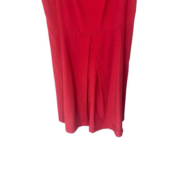 Talbots Plus Dressy Cocktail Hour Stretch Red V-Neck Fit and Flare Dress Size 16 - Picture 5 of 12
